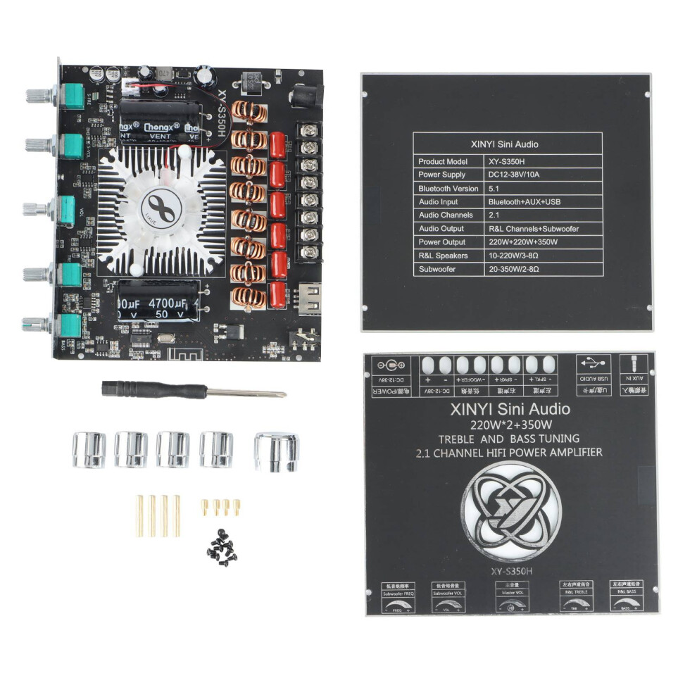 Xy-S350h 2.1 Channel Tpa3251 Bluetooth Power Amplifier Board High Bass Subwoofer 220Wx2+350W 4852847396732