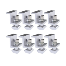 Pack of 8 Solar Module Brackets, Solar Panel Holder, End Clamp, Adjustable, Fixing Solar Module Holder (35 mm)