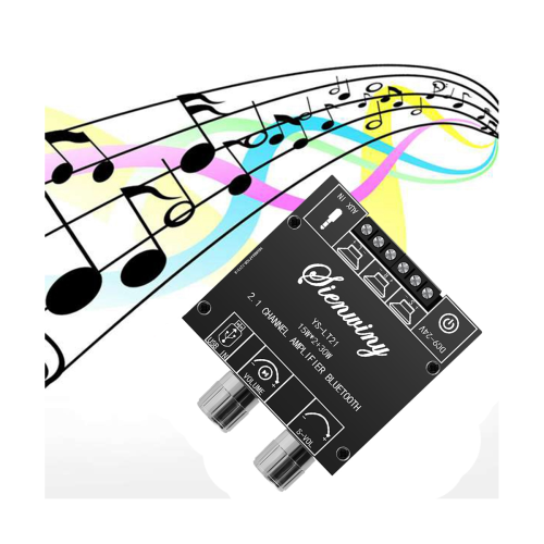 -LT21 2.1 Channel Bluetooth Amplifier Board 15W+15W+30W with Subwoofer Knob Adjusting Encoder Audio Module DC9-24V 2