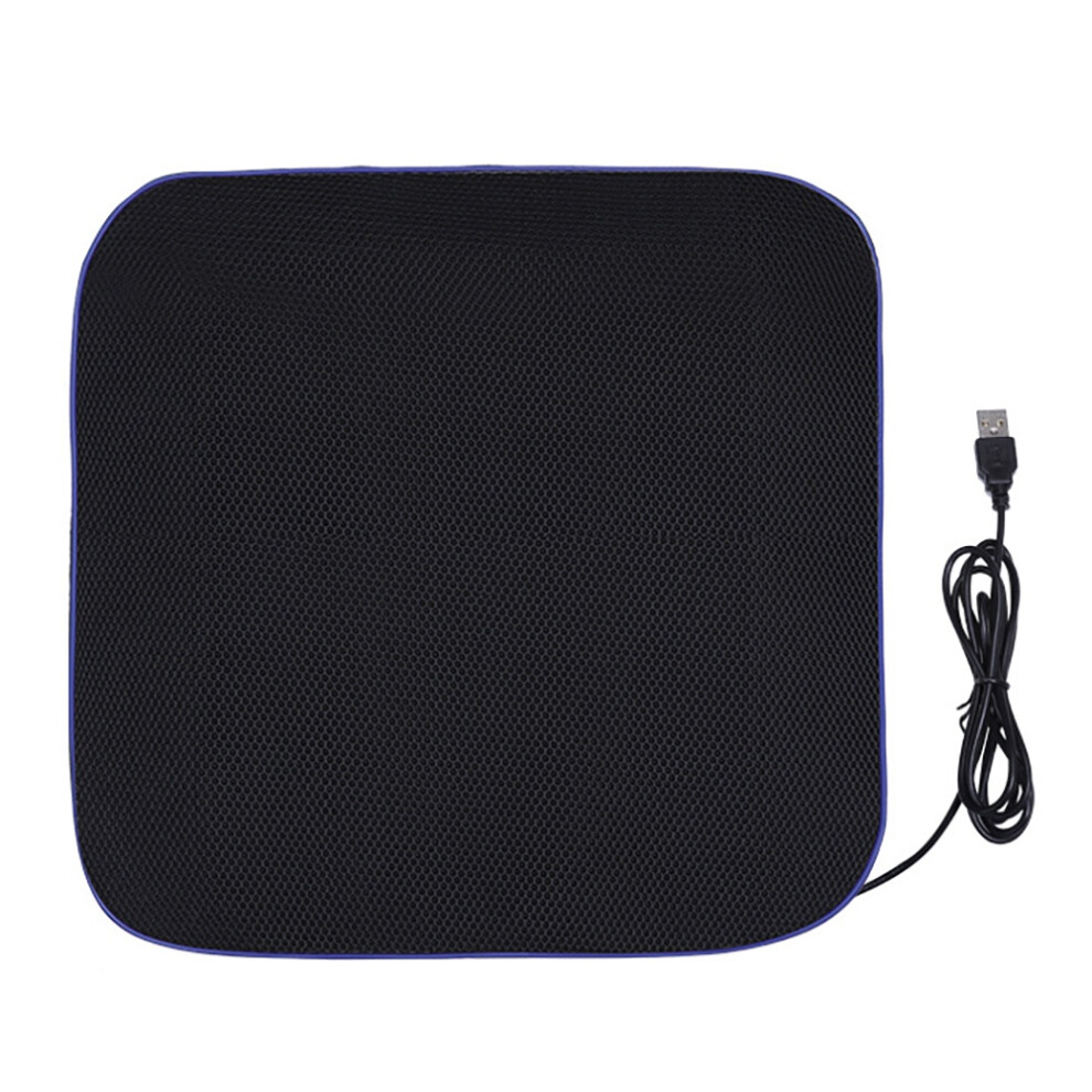 Universal-KüHlung Auto Air Ventilated Fan Kissen Autositz Pad BelüFtung Kissen Usb Auto Sommer Sitzkissen Schwarz-image