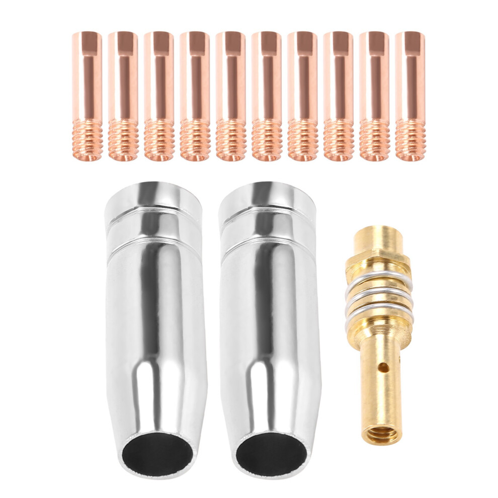 13Pcs 14Ak Welding Torch Consumables 0.9Mm Mig Torch Gas Nozzle Tip Holder Of 15Ak Mig Welding Torch 4852918031425