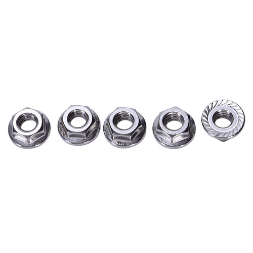 Tuercas Hexagonales Con Brida DIN 6923 - Acero Inoxidable 304 Negro, M8 X 1.25 Mm, Pack De 10 Piezas