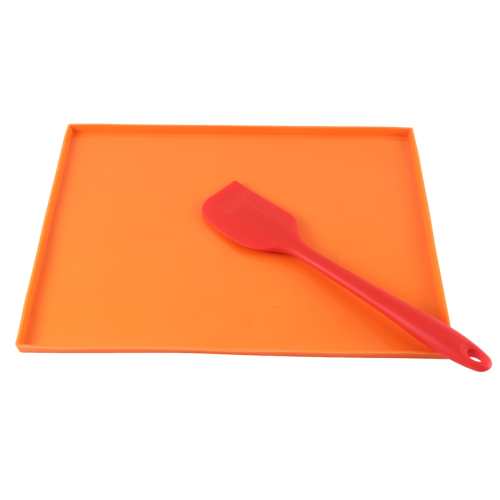 4PCS Silicone Dehydrator Sheets Dehydrator Mats with Edge for Fruit Leather Liquid Fruits Meat Herbs with Scraper 1