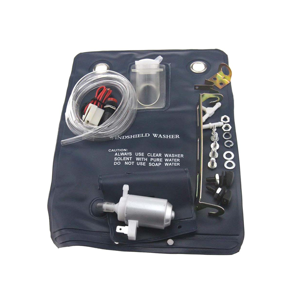 Kit de pompe de lavage de vitres de voiture 12 V, capacité d'eau de 1 litre, lave-glace, lave-glace, sac de pompe, 151286776374, 2021