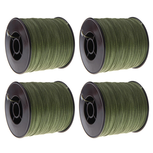 4X 300M Angelschnur 100 LB 0,55mm Starke PE Braid Grün