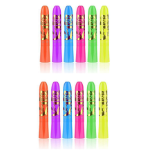 Lot de 12 bâtons lumineux phosphorescents pour peinture corporelle et visage, kits de maquillage pour Halloween et fêtes
