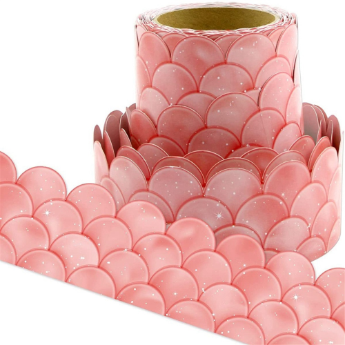20M Ombre Pink Scallops, obramowanie tablicy ogłoszeń, proste 1