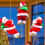 Santa Claus Climbing Beads Electrical Decorations White Face 9
