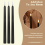 6Pcs Flameless Black Taper Candles Flickering with Remote Timer 7