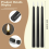 6Pcs Flameless Black Taper Candles Flickering with Remote Timer 9