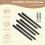 6Pcs Flameless Black Taper Candles Flickering with Remote Timer 8