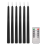 6Pcs Flameless Black Taper Candles Flickering with Remote Timer 1