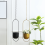 Pot de fleurs suspendu minimaliste pour intérieur et extérieur, doré-A 4