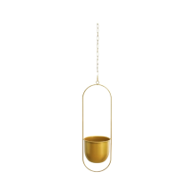 Hängender Pflanztopf, minimalistischer Pflanzentopf für drinnen und draußen, Gold-A