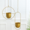 Pot de fleurs suspendu minimaliste pour intérieur et extérieur, doré-A 6