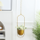Pot de fleurs suspendu minimaliste pour intérieur et extérieur, doré-A 5