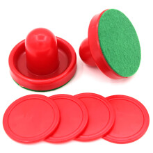 Air Hockey Trupper, Plastic Air Hockey Goalkeeper, Ice Wires Pucks Tables, Game Grips Ball Mallet Goalies Set Red