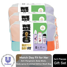 (Buy 3) FIFA Match Day Fit Gift Set for Her with Body Wash Body Spray and Wash Bag