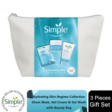 (Buy 1) Simple Hydrating Skin Regime Gift Set - Sheet Mask, Facial Gel Wash & Quench Cream