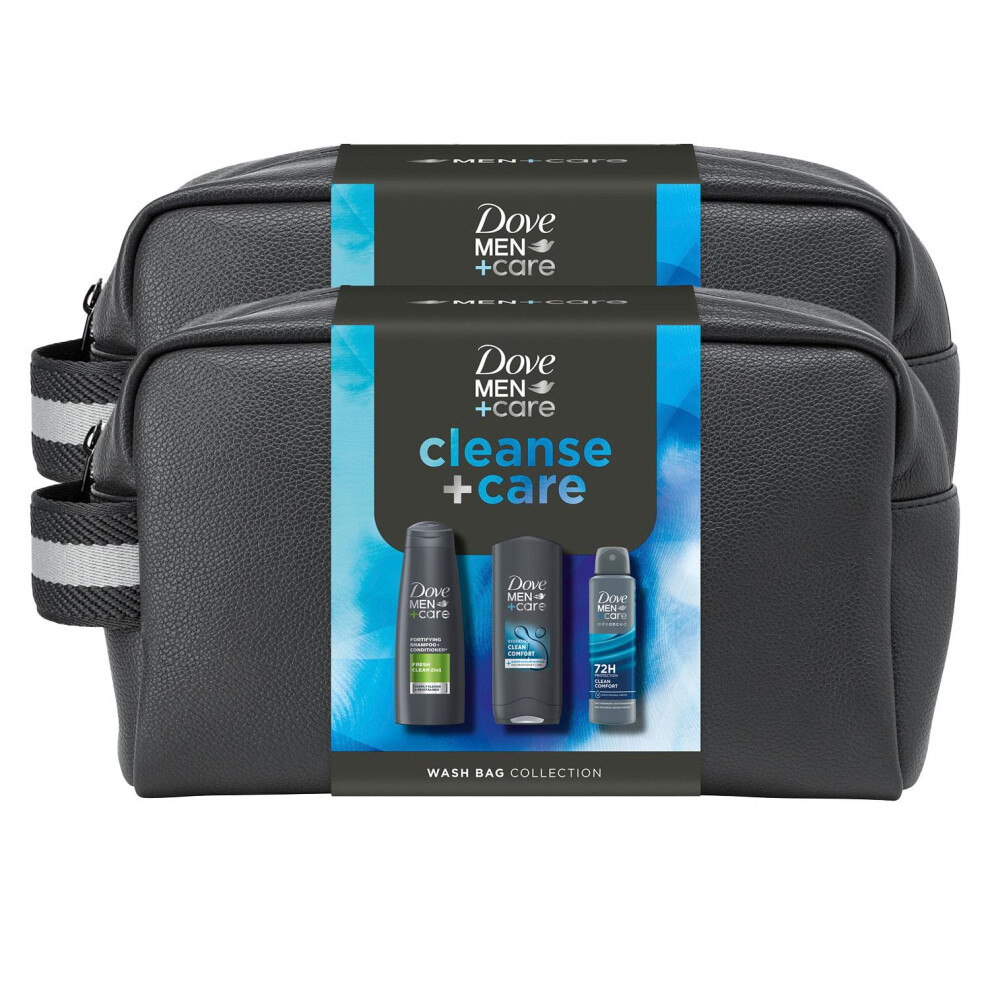 (Buy 2) Dove Men+Care Gift Set Cleanse+Care Washbag, Bodywash, Deodorant & Shampoo