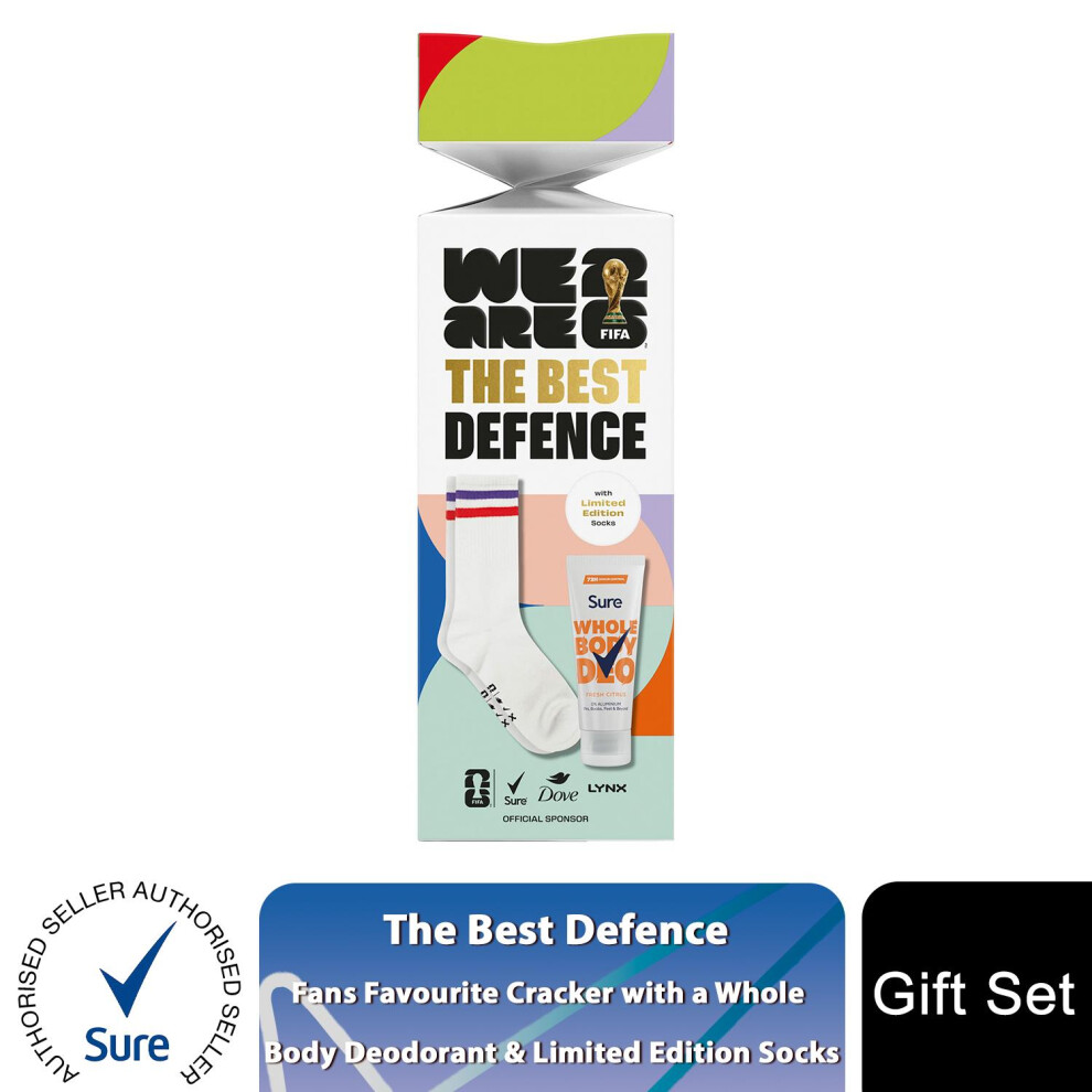 Sure (Buy 1) The Best Defence Fifa Gift Mens Whole Body Deodorant & Socks Gift Set
