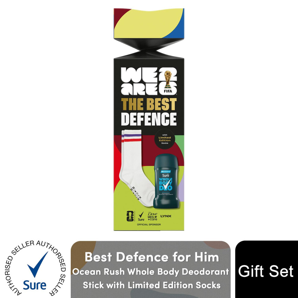(Buy 1) Best Defence Ocean Rush Scent Deodorant Stick & Socks Men Grooming Gift Set