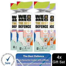 (Buy 4) The Best Defence FiFA Gift Mens Whole Body Deodorant & Socks Gift Set