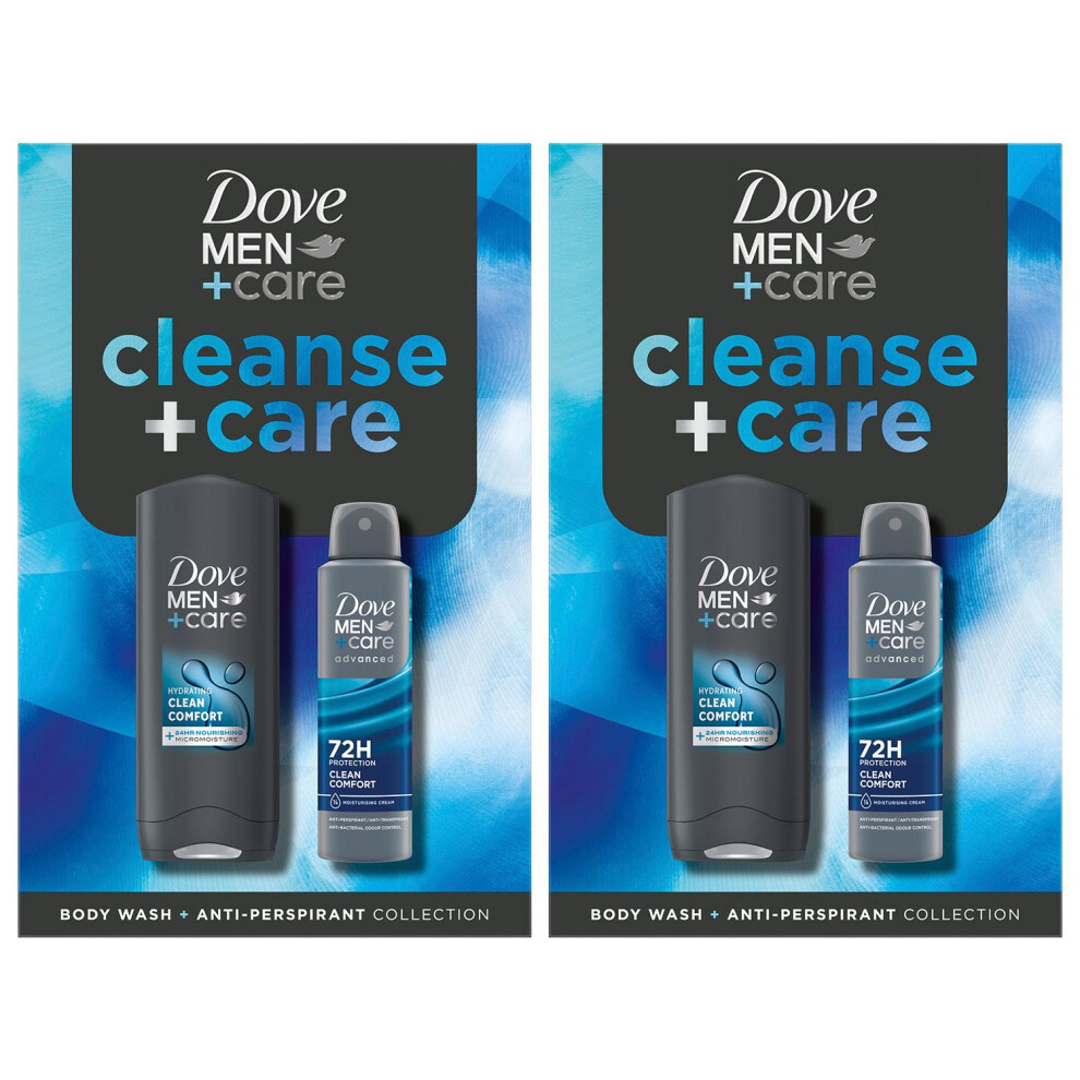 (Buy 2) Dove Men+Care Gift Set Cleanse+Care Duo Bodywash & Advanced Antiperspirant