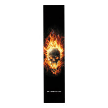 Longboard skateboard sandpaper cover protection sticker 48 x 10 inches Skull flame