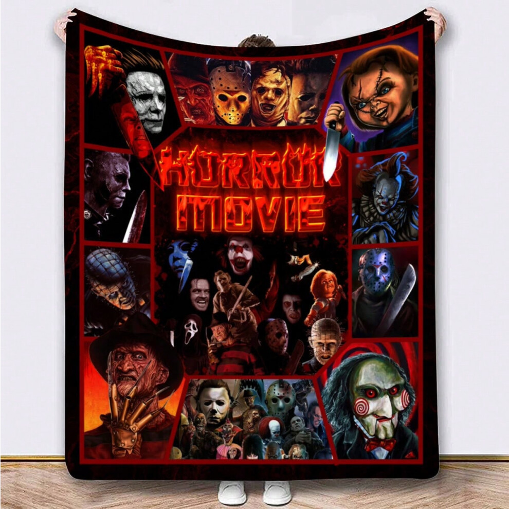 (AL220723002, Flannel 130*150cm) Movie Blanket Halloween Flannel Blanket Mask Jason Freddy Krueger-image-OPC-PJ6MTH7-NEW