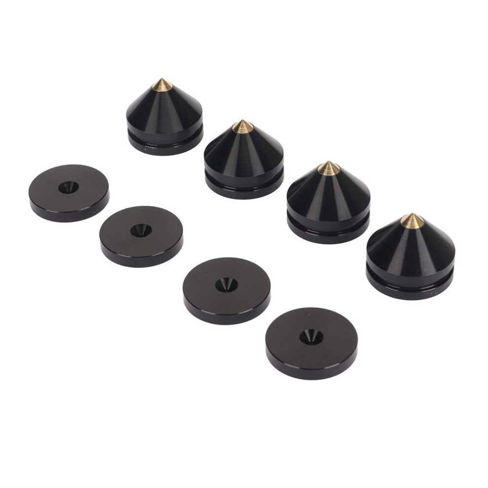 (black) 4pcs Speaker Isolation Feet Pad Shock Absorption Amplifier Spike Isolation Feet Mat For Turntable