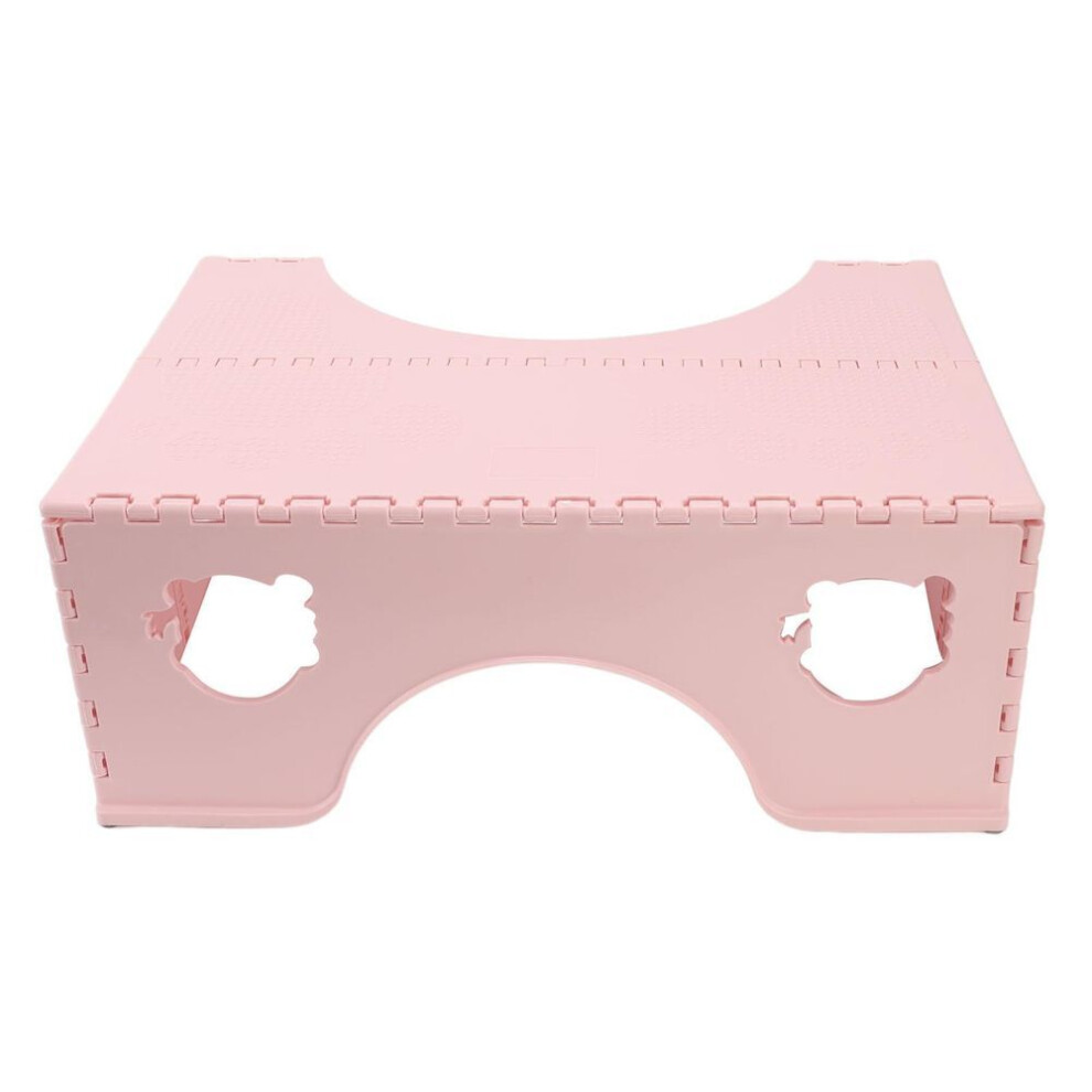 (pink) Foldable Toilet Potty Stool For Adults Portable Squatting Poop Foot Stool Bathroom Anti Slip Toilet