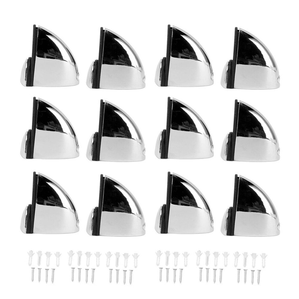 12pcs Glass Partition Clamps Panel Fixing Clip Desk Divider Support Clamp Glossy Finish 1?10mm