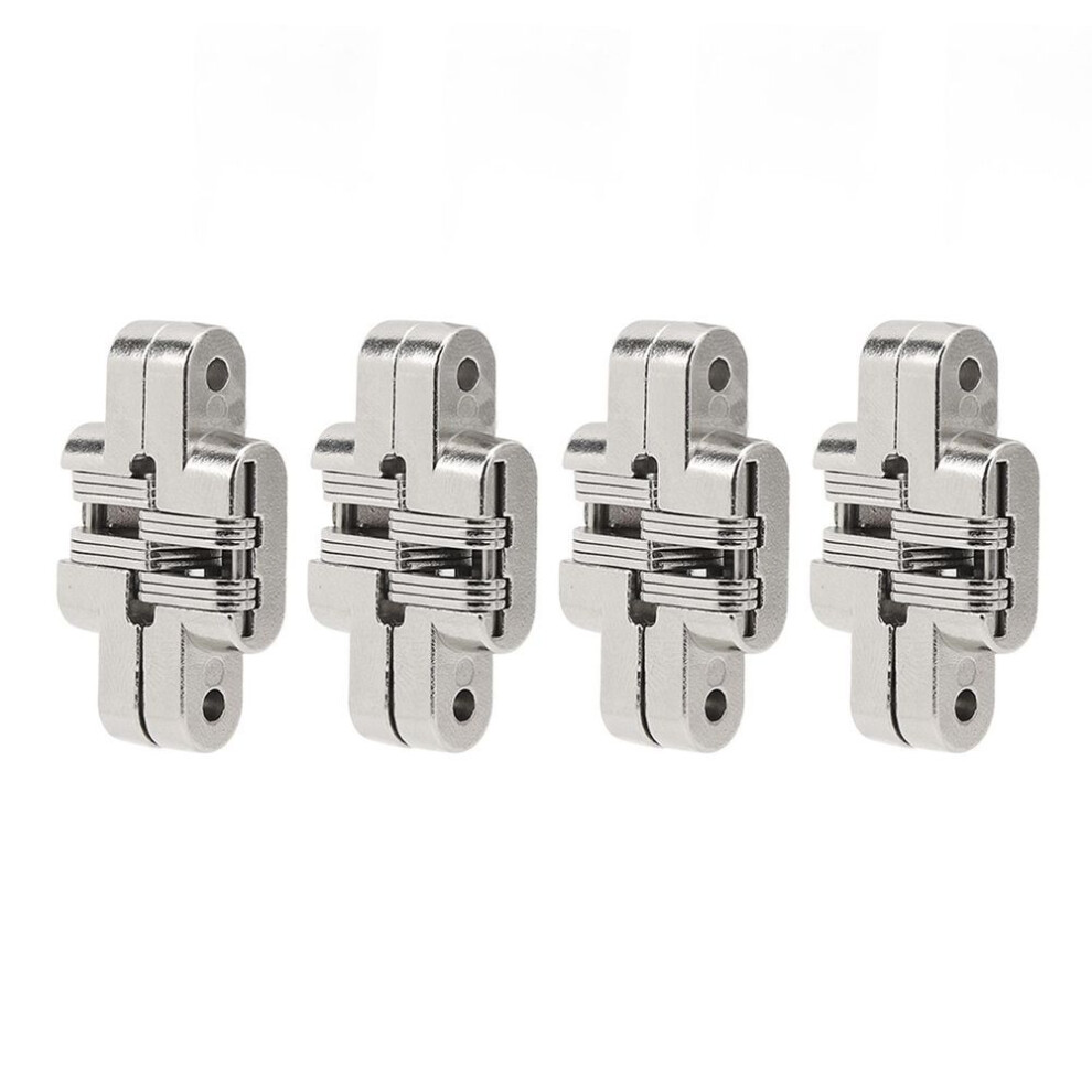 4pcs Mini Zinc Alloy Cross Hidden Hinge 180 Degree Swing Jewelry Box Invisible Hinge