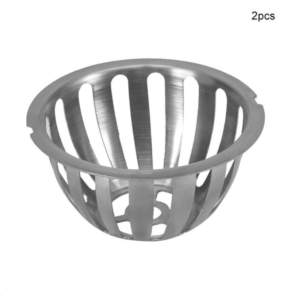 2pcs Stainless Steel Round Shape Anti Blocking Roof Drain Floor Drain For Garden Balcony(100mm)