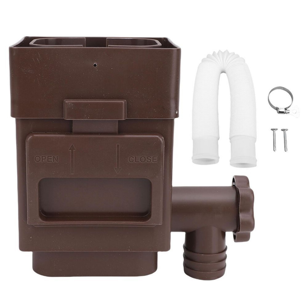 (brown) Downspout Filter Weather Proof Space Saving Gutter Downspout Leaf Filter Adapter For 3in 4in