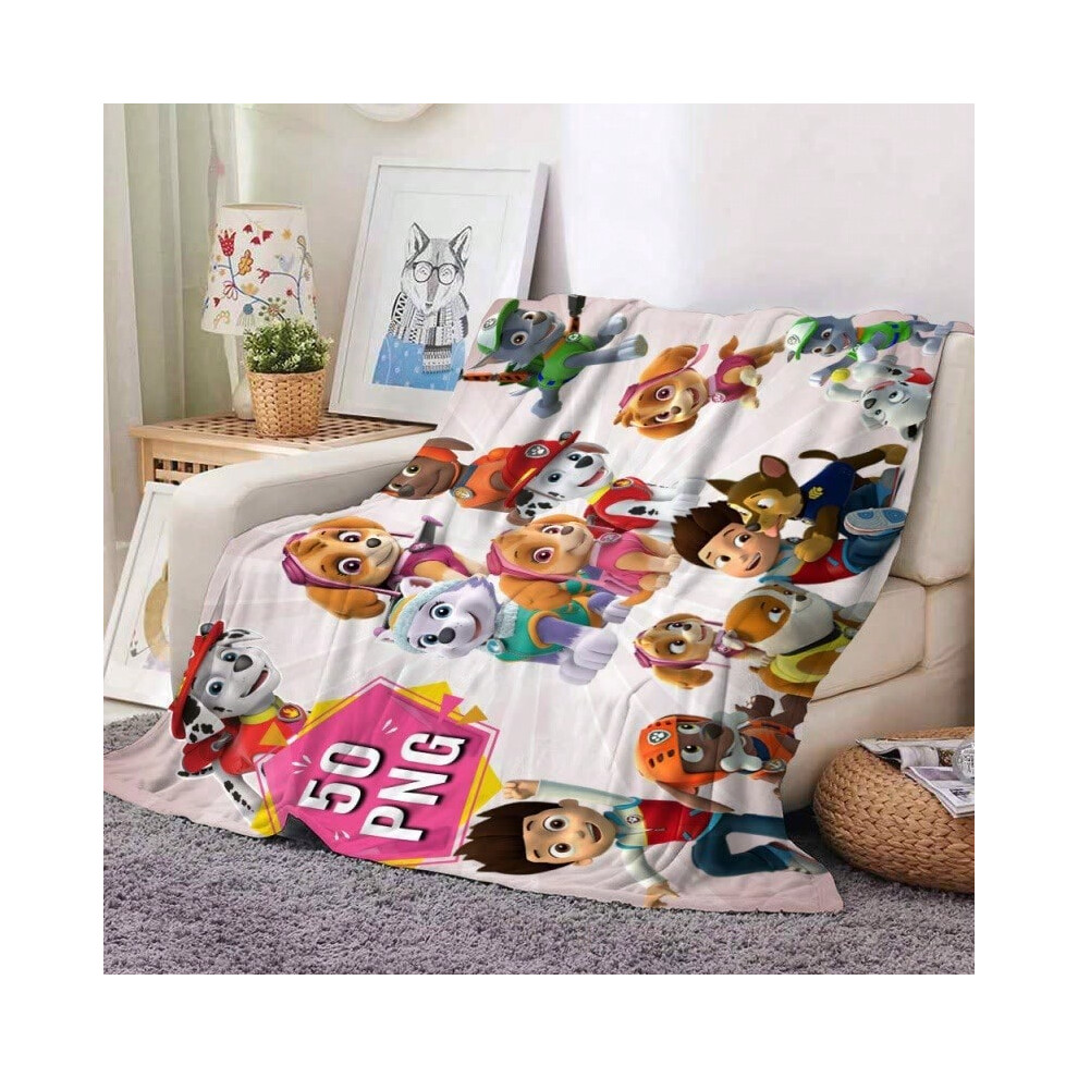 (ZM20211117B-9, 150x200cm) Paw Patrol DIY Blanket Flannel Blanket-image-OPC-PJ6NCSJ-NEW