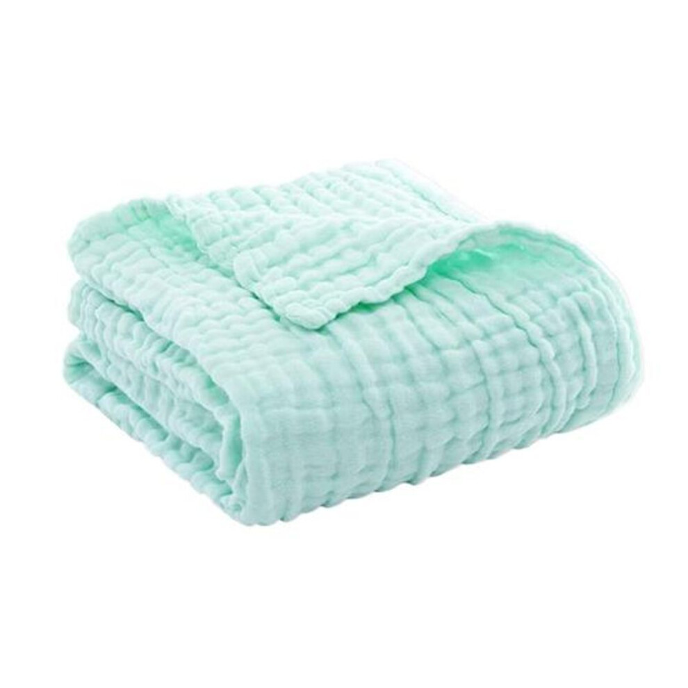 (green, 25cm) Muslin Blanket Summer Couch Throw Breathable Solid Color Muslin Wrap Cuddly Blanket
