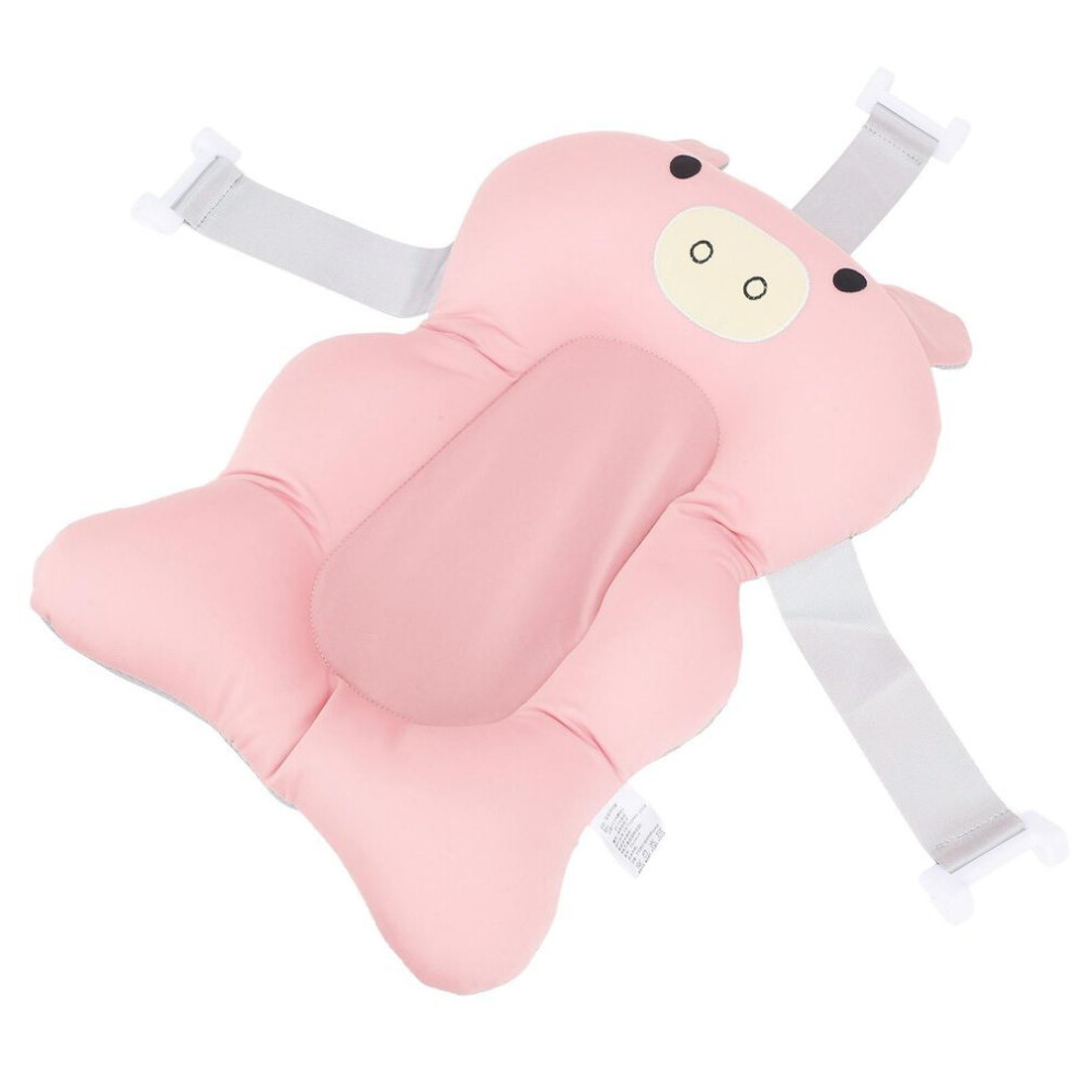 (pink) Baby Bath Tub Seat Cushion Soft Comfortable Baby Sink Bath Cushion Bathtub Floating Support Pillow