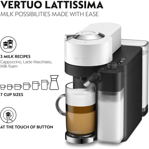 De'Longhi Nespresso Vertuo Lattissima ENV300 Pod Coffee Machine by De'Longhi 1