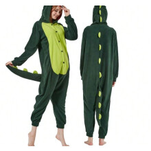 (Green Dinosaur, Size L is recommended for heights between 168-178cm) Pokemon Gengar children's three-eyed monster cartoon one-piece pajamas Gengar Squirtle performance Pokemon