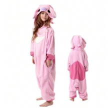 (Pink Stitch, Children 95#/110) Pokemon Gengar children's three-eyed monster cartoon one-piece pajamas Gengar Squirtle performance Pokemon