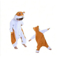 (Hamtaro-with zipper on the front, Children's 125#/140) Pokemon Gengar children's three-eyed monster cartoon one-piece pajamas Gengar Squirtle performance Pokemon