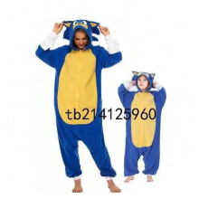 (Yellow Belly Sonic, Size L is recommended for heights between 168-178cm) Pokemon Gengar children's three-eyed monster cartoon one-piece pajamas Gengar Squirtle performance Pokemon