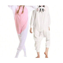 (goat, Children's size 115#) Pokemon Meowth Cartoon One-Piece Pajamas Couples Polar Fleece Home Clothes Autumn