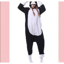 (White-faced cat, Children's size 95#) Pokemon Meowth Cartoon One-Piece Pajamas Couples Polar Fleece Home Clothes Autumn