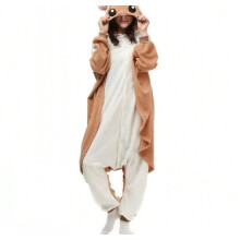 (Flying Mouse, XL) Pokemon Meowth Cartoon One-Piece Pajamas Couples Polar Fleece Home Clothes Autumn