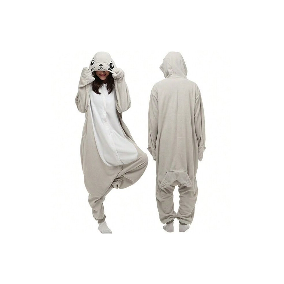 Gaatpot (Gray Seal, Size M (Height 158-168Cm)) Pokémon 2025 New Lucario, Greninja, Gyarados Cartoon One-Piece Pajamas Halloween Costume