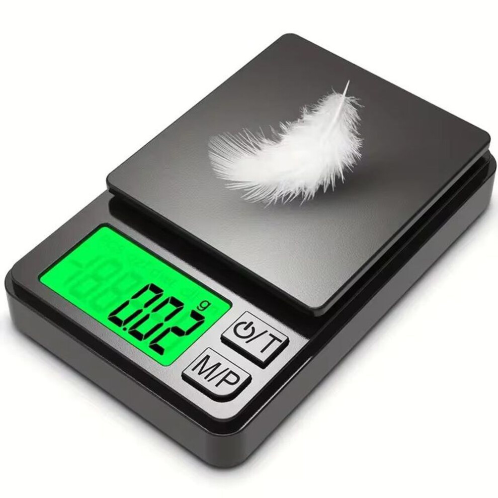 (as the picture, 1000g/0.01g) Digital Pocket Scale 500g/0.01g High Precision Electronic Scale With Lcd Backlight For Jewelry
