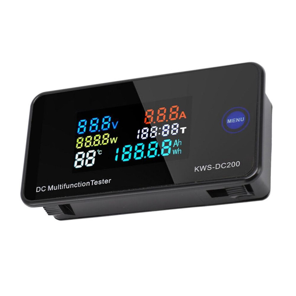 Kws Dc200 10a Voltmeter Ammeter Dc 8‑120v 0‑10a Color Lcd Screen 7 In 1 Multifunction Dc Multimeter